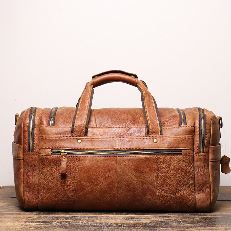 Retro Nubuck Leather Hand Luggage Bag